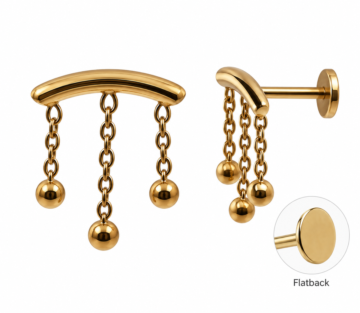 Hanging Chain stud for Helix and flat