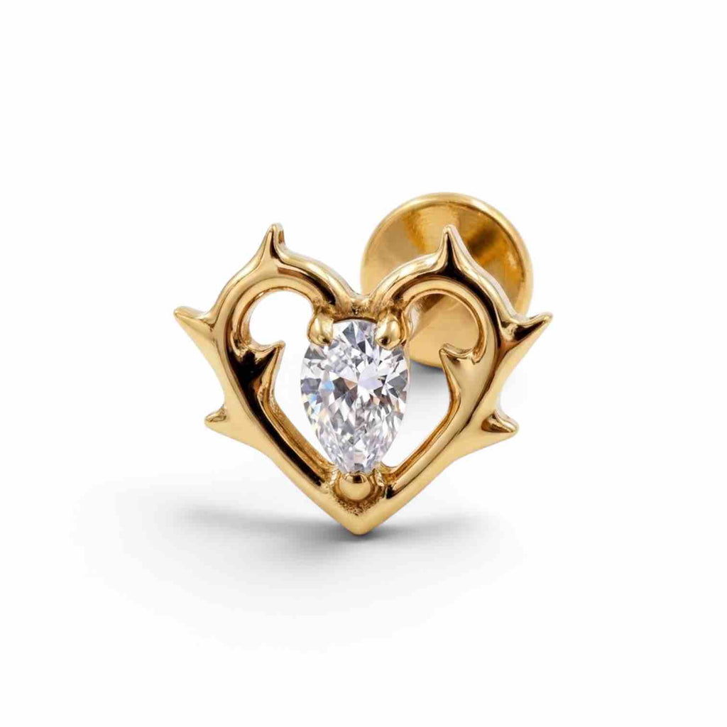 Heart with stone Titanium