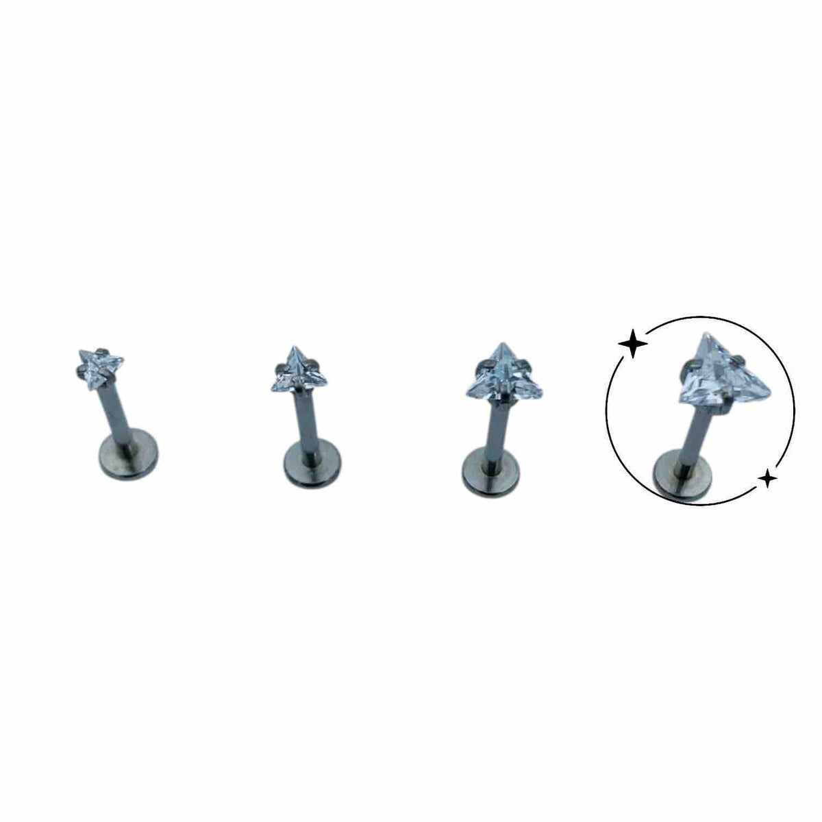 Triangle Stone Stud